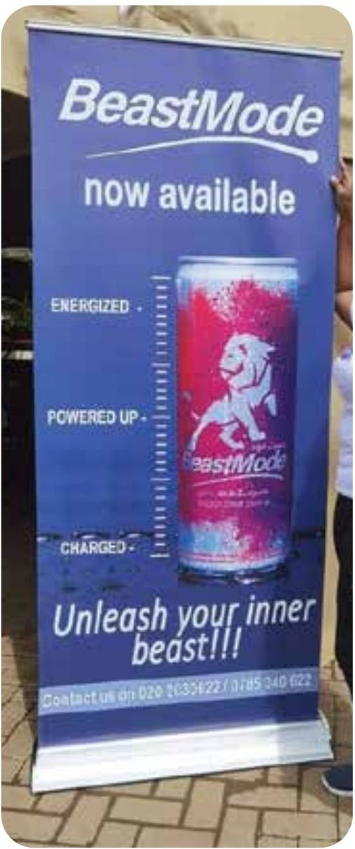 Roll-up banner for BeastMode Energy — Banners & Activation by Brand It KE in Kenya