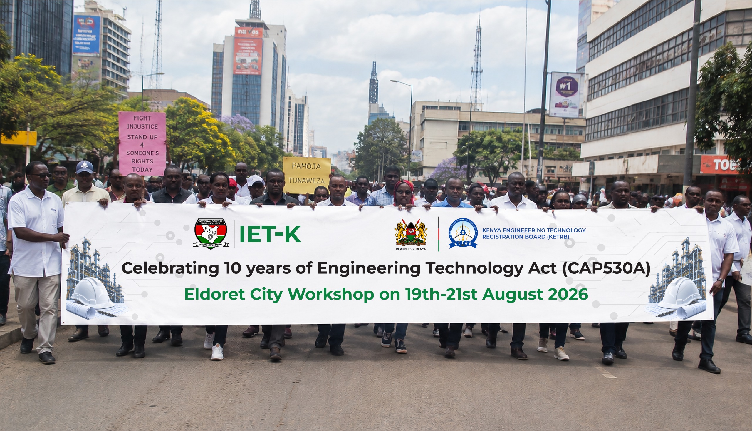 Street procession banner for IET-K — Banners & Activation by Brand It KE in Kenya