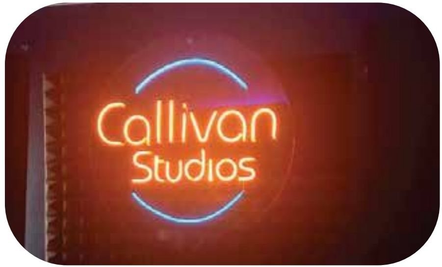 Custom neon studio sign for Callivan Studios — Illuminated & Neon by Brand It KE in Kenya