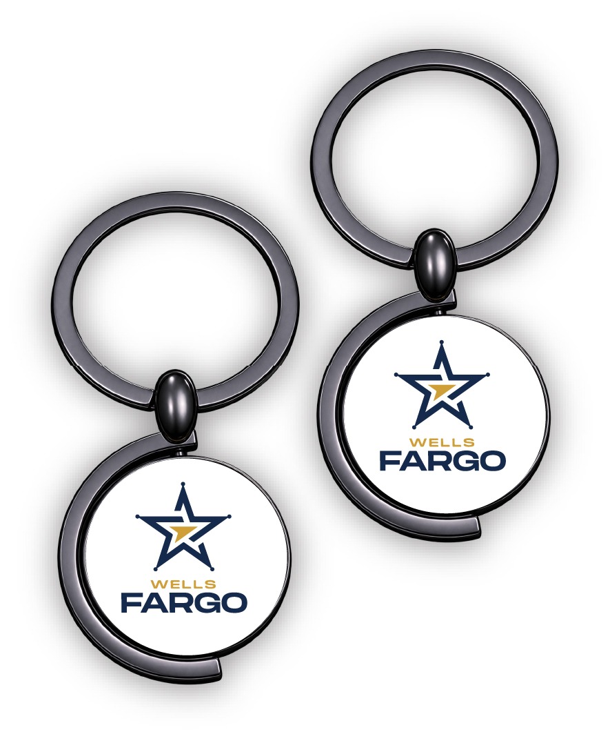 Metal keyholders for Wells Fargo — Promo Items by Brand It KE in Kenya