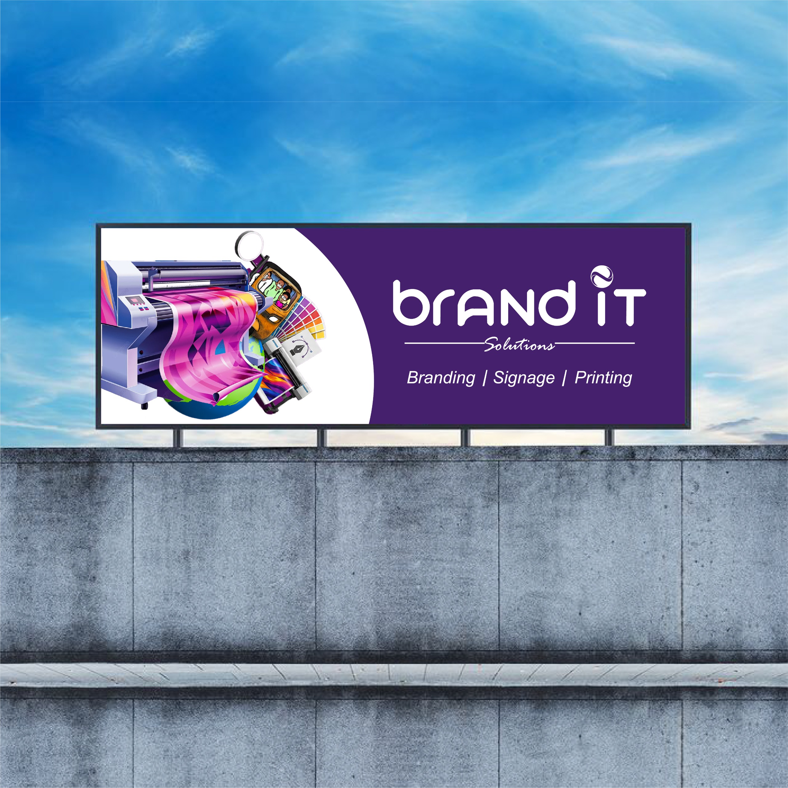 Rooftop billboard build for Brand It Solutions — Roadside & Wayfinding by Brand It KE in Kenya