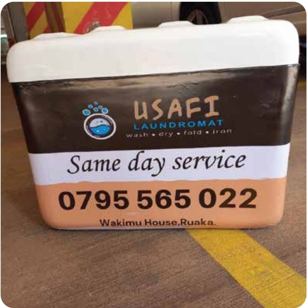 Delivery unit branding for Usafi Laundromat — Vehicle Branding by Brand It KE in Kenya