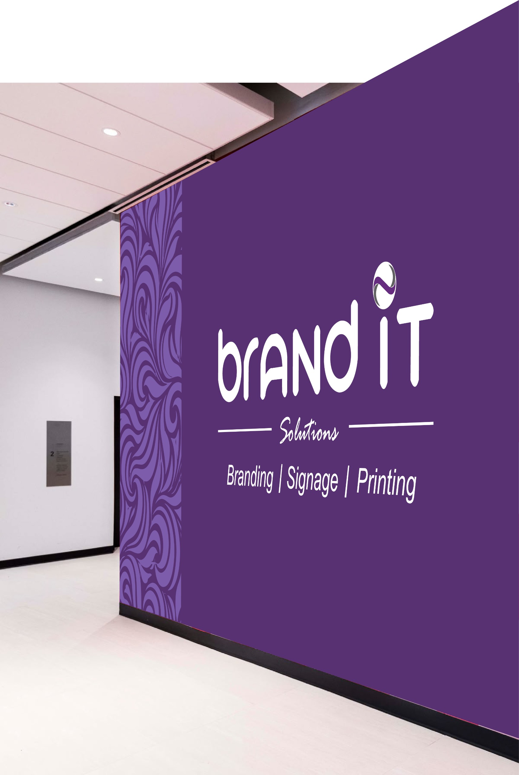 Corridor wall branding for Brand It Solutions — Wall & Window by Brand It KE in Kenya