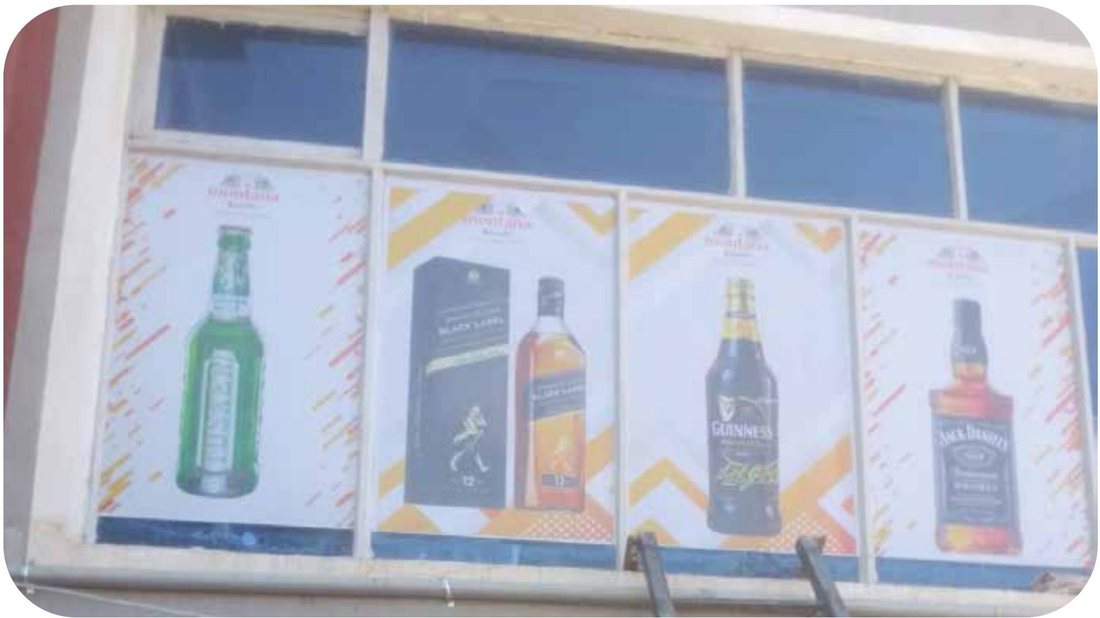 Retail window graphics for Beverage retailer — Wall & Window by Brand It KE in Kenya